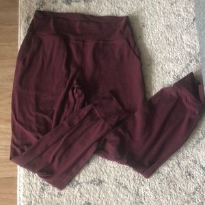Lululemon align joggers dark red full length size 8